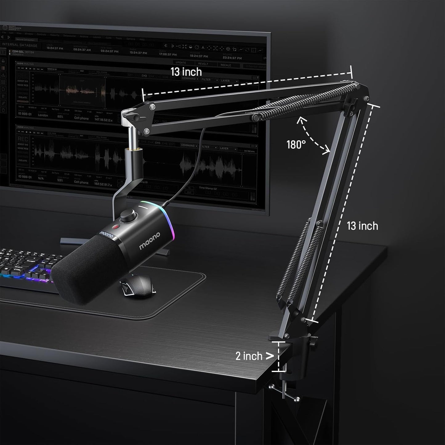 Dynamic Gaming Microphone with Software: USB XLR