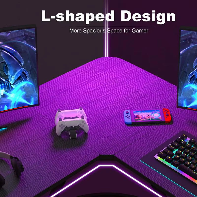 Standard L-Shaped Gaming Desk 